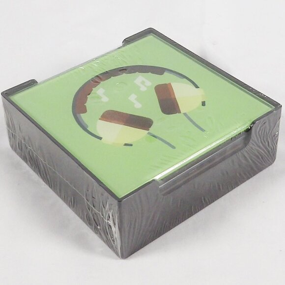 Invicta Faded Lines Set of 6 Glass Coasters Retro Collection NIB - Picture 3 of 4